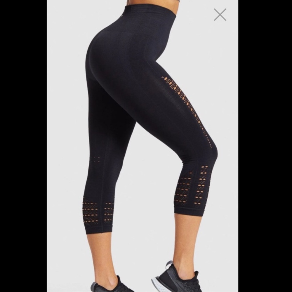 Gymshark Energy Seamless Cropped Legging Black